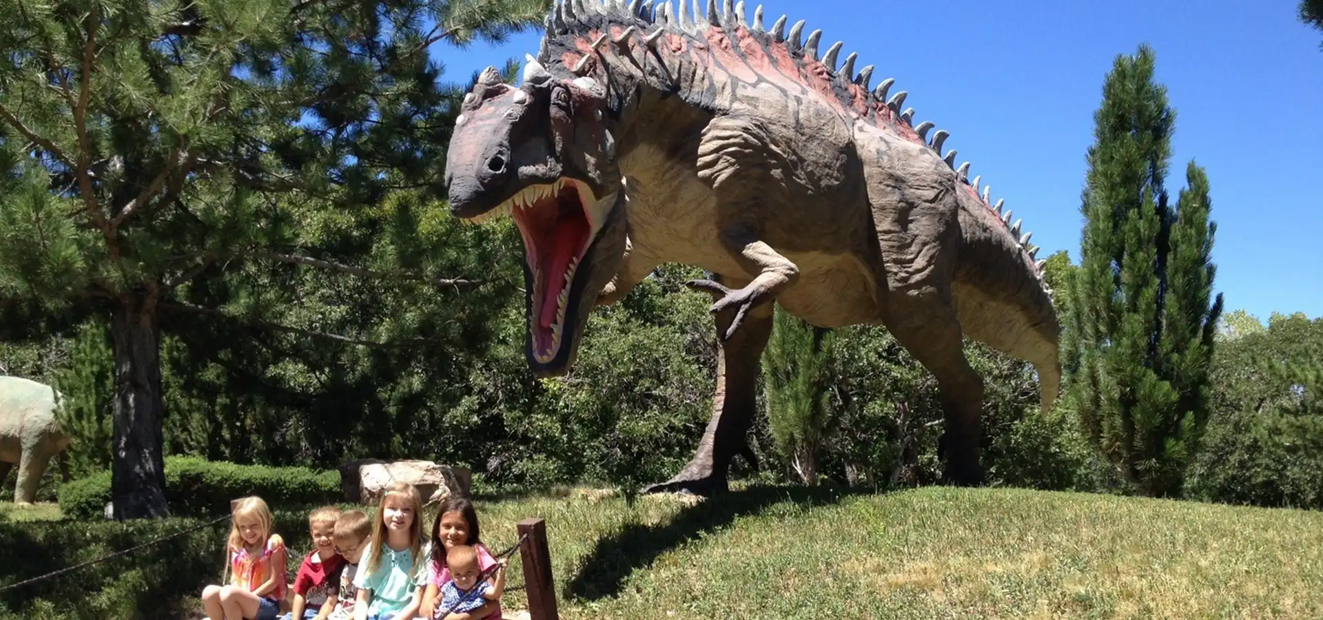 Animatronic dinosaur exhibit installed in Sicily, Italy