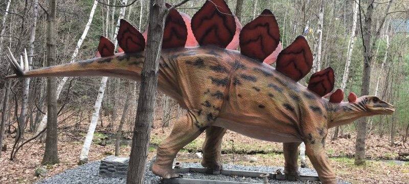 Animatronic dinosaur built for outdoor weather exposure