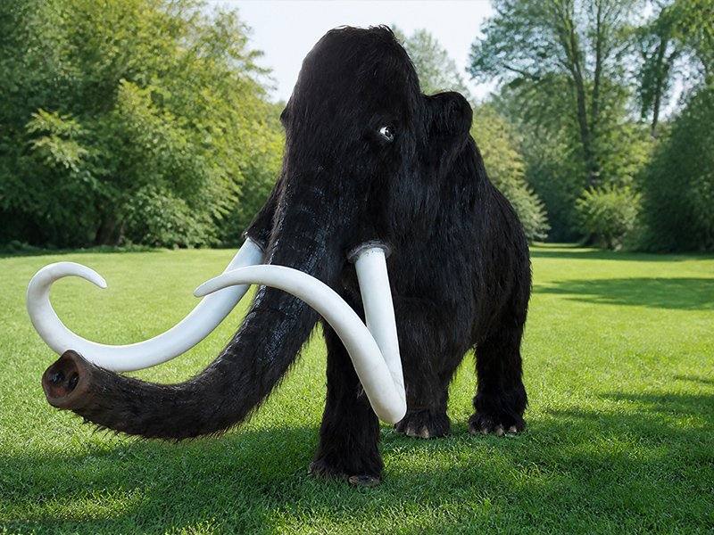 Animatronic woolly mammoth Ice Age animal exhibit