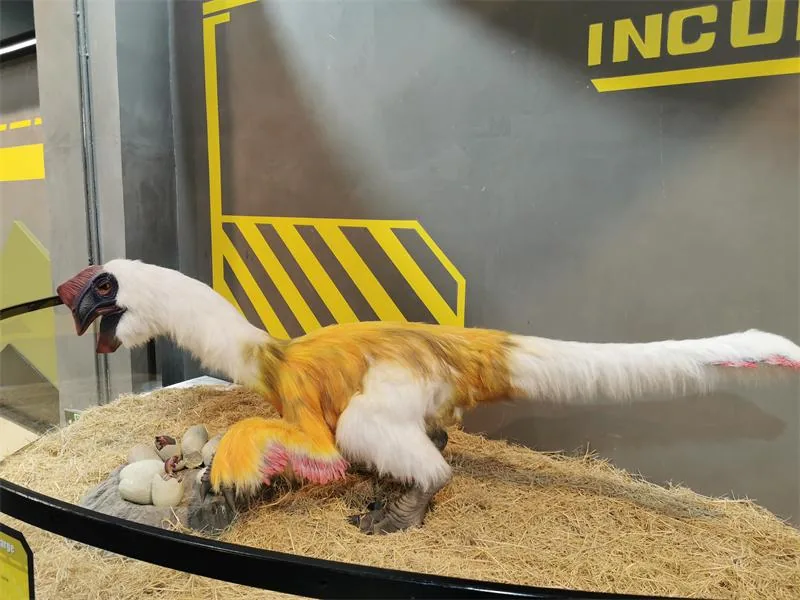 Mall animatronic dinosaur display in a shopping centre atrium